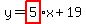 y+=+highlight%285%29x%2B+19