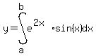 y+=+int%28+e%5E%282x%29sin%28x%29%2C+dx%2Ca%2Cb%29