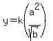 y+=+k%28a%5E2%2Fsqrt%28b%29%29