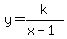 y+=+k%2F%28x-1%29