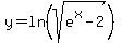 y+=+ln%28sqrt%28e%5Ex-2%29%29