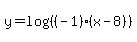 y+=+log%28%28%28-1%29%28x-8%29%29%29