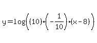 y+=+log%28%28%2810%29%28-1%2F10%29%28x-+8%29%29%29