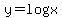 y+=+log+x