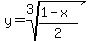 y+=+root%283%2C+%281-x%29%2F2%29