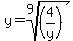 y+=+root%289%2C%284%2Fy%29%29