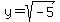y+=+sqrt%28-5%29