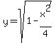 y+=+sqrt%281-x%5E2%2F4%29