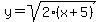 y+=+sqrt%282%28x%2B5%29%29