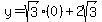 y+=+sqrt%283%29%280%29+%2B+2sqrt%283%29