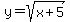 y+=+sqrt%28x%2B5%29
