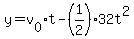y+=+v%5B0%5Dt+-+%281%2F2%29%2A32t%5E2