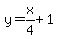 y+=+x%2F4+%2B+1