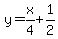 y+=+x%2F4+%2B1%2F2