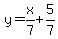 y+=+x%2F7%2B5%2F7