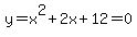 y+=+x%5E2%2B2x%2B12+=+0