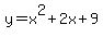 y+=+x%5E2%2B2x%2B9
