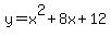 y+=+x%5E2%2B8x%2B12