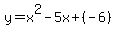 y+=+x%5E2+-+5x+%2B%28-6%29