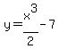 y+=+x%5E3%2F2+-+7