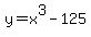 y+=+x%5E3+-+125