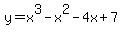 y+=+x%5E3+-+x%5E2+-+4x+%2B7+