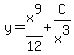 y+=+x%5E9%2F12+%2B+C%2Fx%5E3