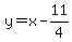 y+=+x-11%2F4