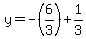 y+=-%286%2F3%29%2B1%2F3