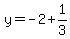 y+=-2%2B1%2F3