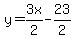 y+=3x%2F2+-+23%2F2