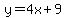 y+=4x%2B9