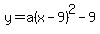 y+=a%28x-9%29%5E2-9
