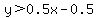 y+%3E+0.5x-0.5