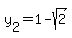 y+%5B2%5D=+1+-+sqrt%28+2%29+