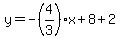 y++=+-%284%2F3%29x+%2B8%2B2