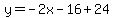 y++=+-2x+-+16%2B24