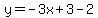 y++=+-3x+%2B+3-2