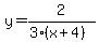 y++=+2%2F%283%28x%2B4%29%29