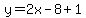 y++=+2x+-+8%2B1