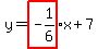 y++=+highlight%28-1%2F6%29%2Ax+%2B+7%29%29