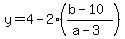 y++=4-2%28%28b-10%29%2F%28a-3%29%29
