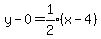 y+-+0+=+expr%281%2F2%29%28x-4%29