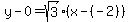 y+-+0+=+sqrt%283%29%28x+-+%28-2%29%29