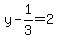 y+-+1%2F3+=+2