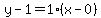 y+-+1+=+1%28x+-+0%29