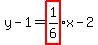 y+-+1+=+highlight%281%2F6%29x+-+2%29