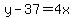 y+-+37+=+4x