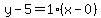 y+-+5+=+1%2A%28x+-+0%29