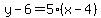 y+-+6+=+5%28x+-+4%29